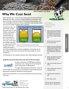 Why we coat seed